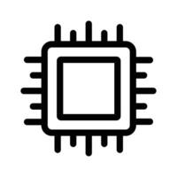 Semiconductor chip used in computers and electronic devices vector