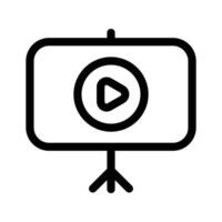 A presentation screen symbol used for slideshows or demonstrations vector