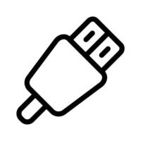 A USB cable for connecting digital devices and transferring data vector
