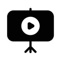 A presentation screen symbol used for slideshows or demonstrations vector