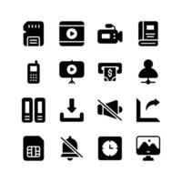 Get this amazing network and communication icons set in modern style vector