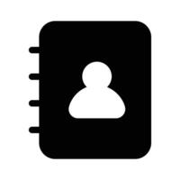 A notebook symbolizing contacts, information, or records vector