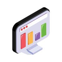 A dashboard with graphs and data to monitor business performance vector