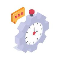 Take a look at this amazing isometric icon of time management vector