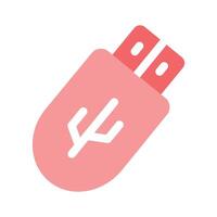 A USB drive symbolizing data storage or technology icon in modern style vector