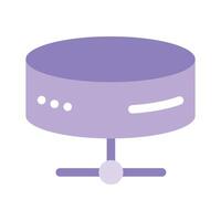 A simple database icon representing data storage or management vector
