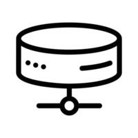 A simple database icon representing data storage or management vector
