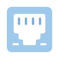 Modern and unique icon of ethernet port, editable vector