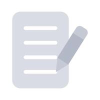 Sheet of paper with a pencil symbolizing a document or form to be filled vector