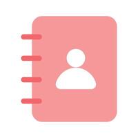 A notebook symbolizing contacts, information, or records vector