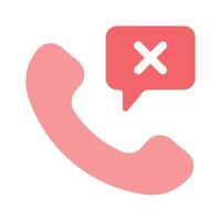 Call disconnected design in modern style vector