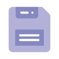 File saving, storage, retro computing, icon of floppy disc in trendy style vector