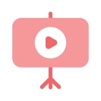 A presentation screen symbol used for slideshows or demonstrations vector