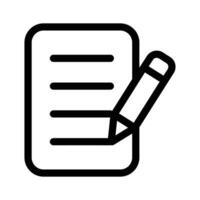 Sheet of paper with a pencil symbolizing a document or form to be filled vector