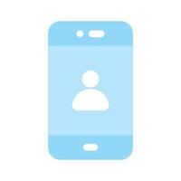 A smartphone screen showing a user profile or contact information vector