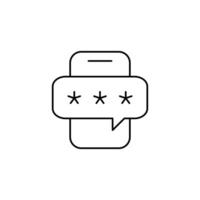 phone security thin outline icon design good for web or mobile app vector