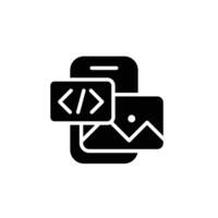 photo galery solid icon design good for web or mobile app vector