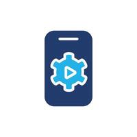 media player app colored icon design good for web or mobile app vector