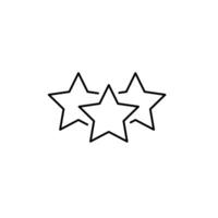 three stars thin outline icon design good for web or mobile app vector