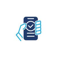 phone security colored icon design good for web or mobile app vector