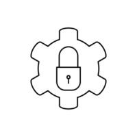 pasword setting thin outline icon design good for web or mobile app vector