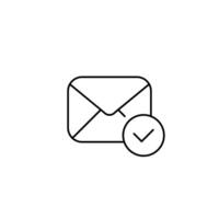email security thin outline icon design good for web or mobile app vector
