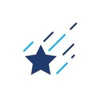 shooting star colored icon design good for web or mobile app vector