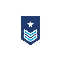 army badge star colored icon design good for web or mobile app vector