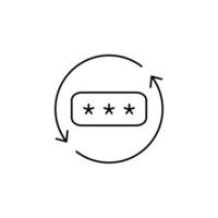reset pasword thin outline icon design good for web or mobile app vector