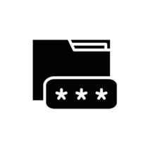 data security password solid icon design good for web or mobile app vector