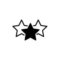 three stars solid icon design good for web or mobile app vector