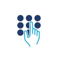 personal identification number colored icon design good for web or mobile app vector