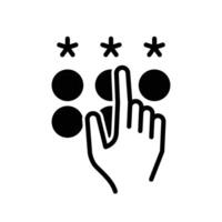 personal identification number solid icon design good for web or mobile app vector