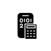 calculator app solid icon design good for web or mobile app vector