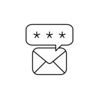 email security thin outline icon design good for web or mobile app vector