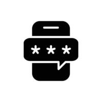 phone security solid icon design good for web or mobile app vector