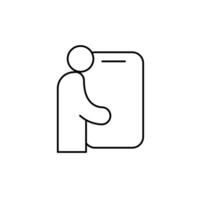 user mobile phone thin outline icon design good for web or mobile app vector