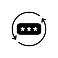 reset pasword solid icon design good for web or mobile app vector