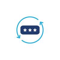 reset pasword colored icon design good for web or mobile app vector