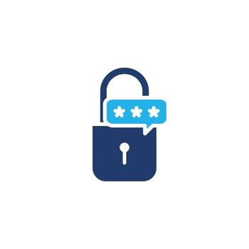 password colored icon design good for web or mobile app vector