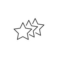 three stars thin outline icon design good for web or mobile app vector