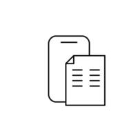 document app thin outline icon design good for web or mobile app vector
