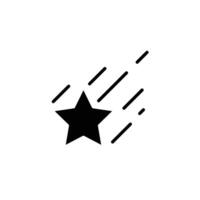 shooting star solid icon design good for web or mobile app vector