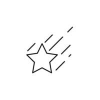 shooting star thin outline icon design good for web or mobile app vector