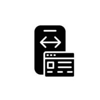 website mobile friendly solid icon design good for web or mobile app vector