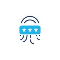 fingerprint pass colored icon design good for web or mobile app vector