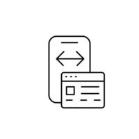 website mobile friendly thin outline icon design good for web or mobile app vector