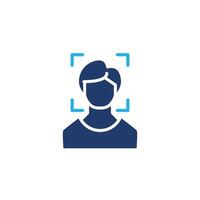 face verification colored icon design good for web or mobile app vector