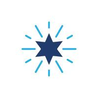 star six angle colored icon design good for web or mobile app vector