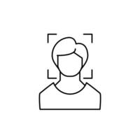 face verification thin outline icon design good for web or mobile app vector